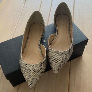 J. Crew Snakeskin Flats